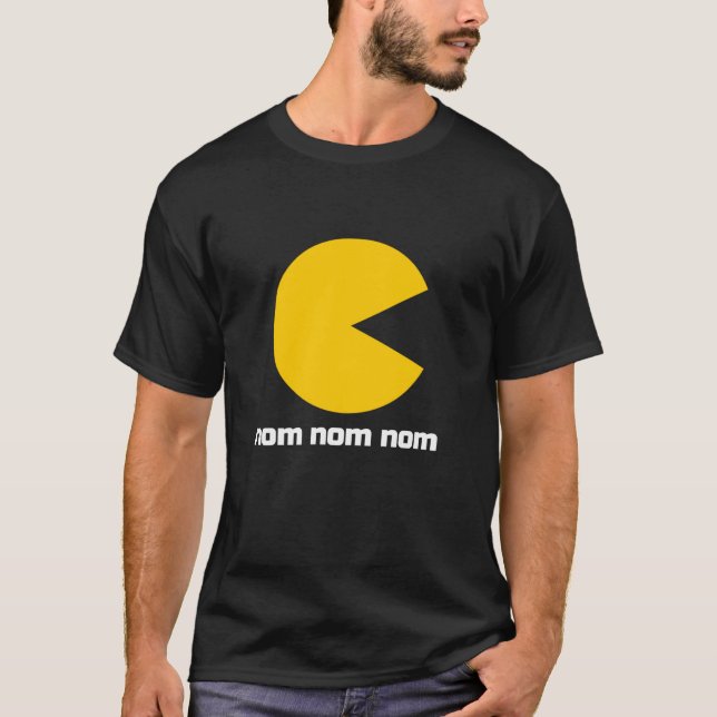 Classic Video Game Nom Nom Nom T-Shirt (Front)