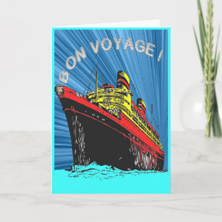 Classic Vinatge Retro Bon Voyage Greeting Card