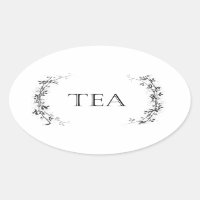 Classic Vine Design Tea Container Labels Stickers
