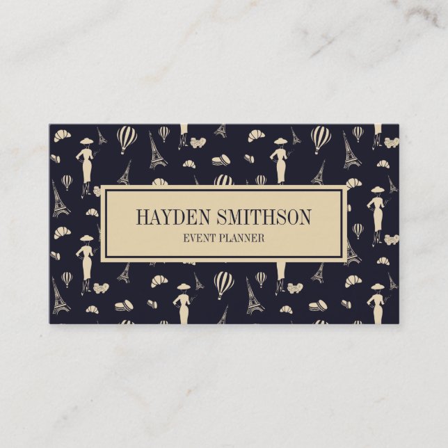 Classic Vintage 50's Fashion Business Card (Front)
