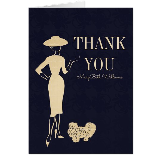 Classic Vintage 50's Fashion Thank You Card