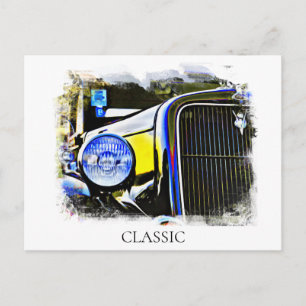*~* Classic Vintage Antique Painting Strong Car Postcard