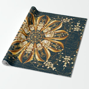 Classic vintage background. Seamless classic golde Wrapping Paper