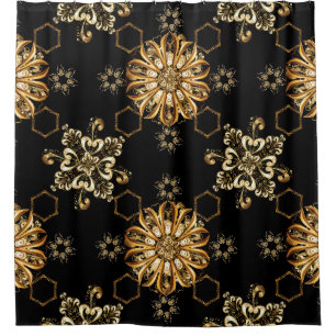 Classic vintage background. Traditional orient orn Shower Curtain