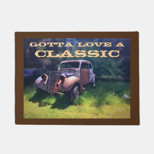 Classic Vintage Car Gotta Love a Classic" Door Mat