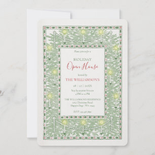 Classic Vintage Christmas Open House Invitation