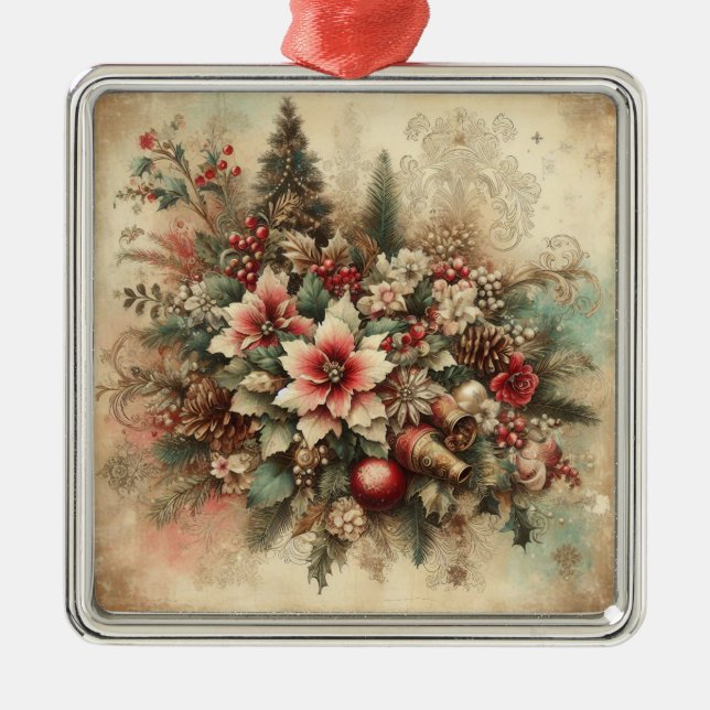 Classic Vintage Christmas Ornament (Front)