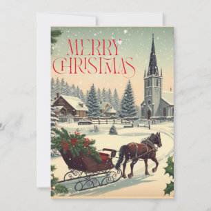 Classic/Vintage Christmas scene  Holiday Card
