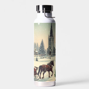 Classic/Vintage Christmas scene  Water Bottle
