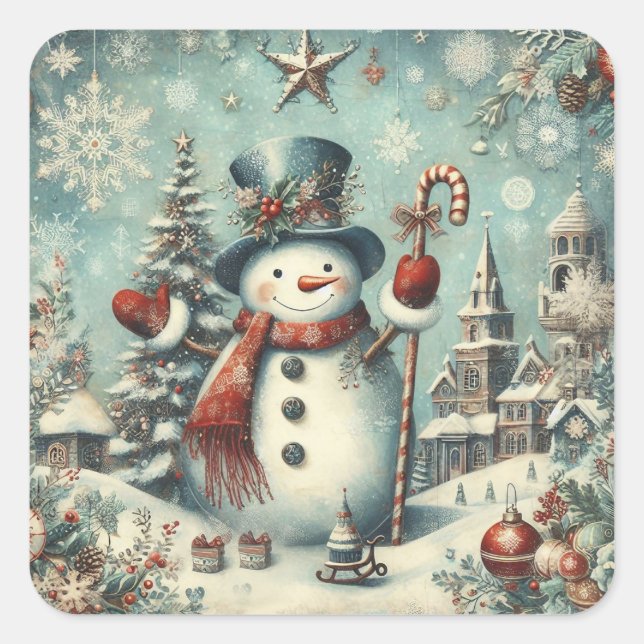 Classic Vintage Christmas Stickers (Front)