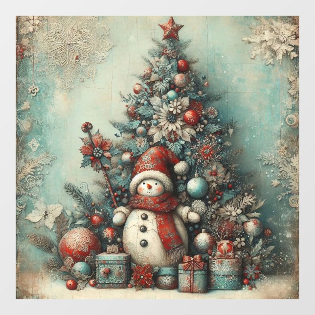 Classic Vintage Christmas Window Cling (Sheet)