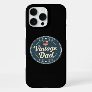 Classic Vintage Dad Retro Badge Stars & Stripes iPhone 16 Pro Max Case