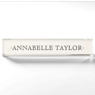 Classic Vintage Elegant Business Nameplate