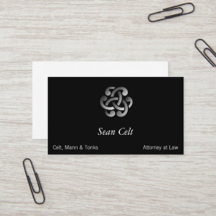 Classic Vintage Etching Interlace Motif Business Card