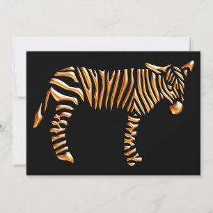 Classic Vintage Etching Zebra Illustration