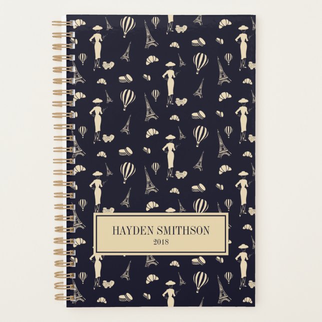 Classic Vintage Fashion Weekly & Monthly Planner (Front)