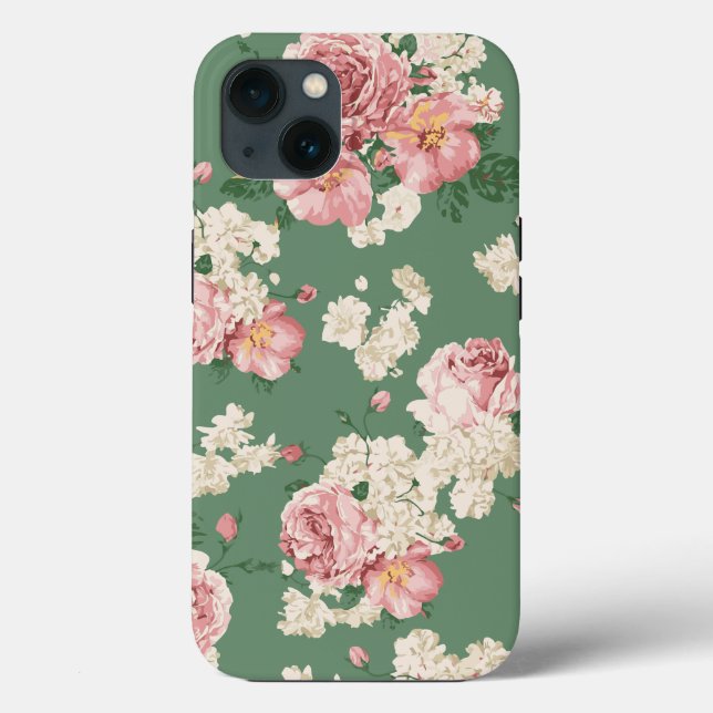 Classic Vintage Floral Case-Mate iPhone Case (Back)