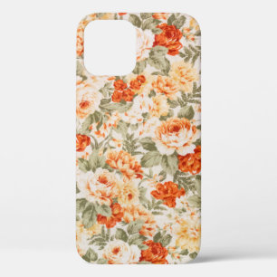 Classic Vintage Floral Fabric iPhone 12 Case