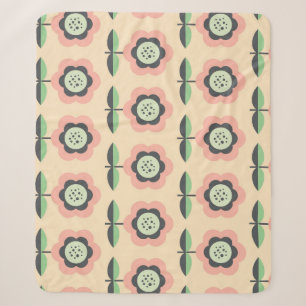 Classic Vintage: Floral Seamless Design Sherpa Blanket