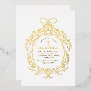 Classic Vintage Frame Baptism Gold
