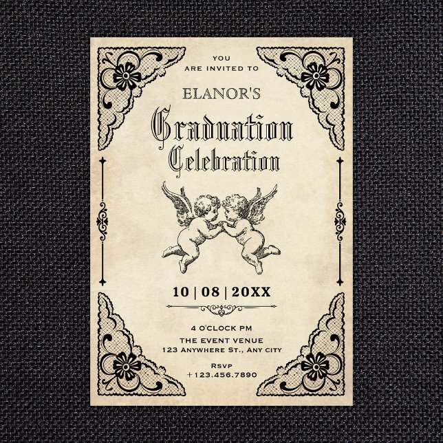 Classic vintage graduation invitation (Creator Uploaded)