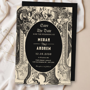 Classic vintage greek roman historic wedding  save the date