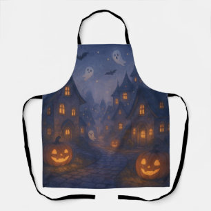 classic, vintage Halloween town design Apron