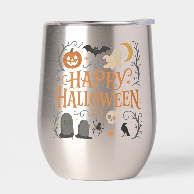 Classic, vintage Happy Halloween  (Left)