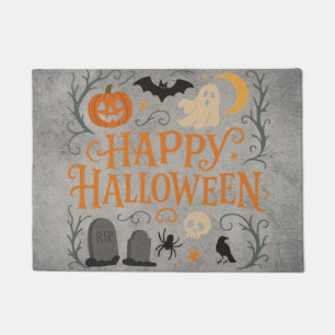 Classic, vintage Happy Halloween Doormat