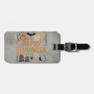 Classic, vintage Happy Halloween Luggage Tag