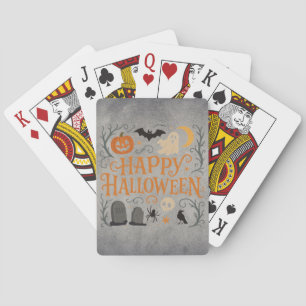 Classic, vintage Happy Halloween Playing Cards