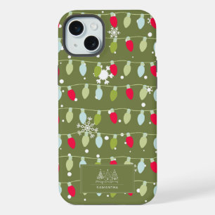 Classic Vintage Holiday Pattern-Christmas Lights 2 iPhone 15 Plus Case