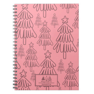 Classic Vintage Holiday Pattern-Christmas Tree (3) Notebook