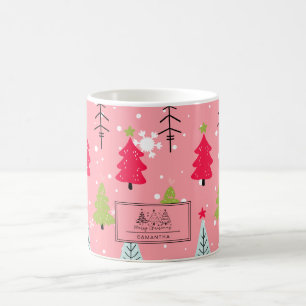 Classic Vintage Holiday Pattern-Christmas Tree (5) Coffee Mug