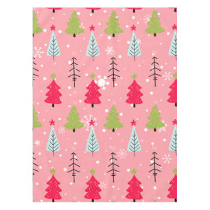 Classic Vintage Holiday Pattern-Christmas Tree (5) Tablecloth