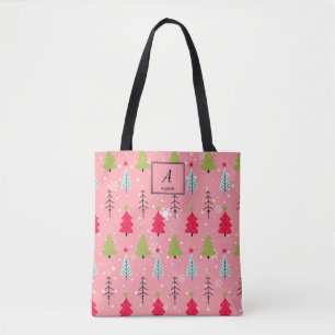 Classic Vintage Holiday Pattern-Christmas Tree (5) Tote Bag