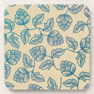 Classic Vintage Hop Leaves Pattern Coaster