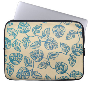 Classic Vintage Hop Leaves Pattern Laptop Sleeve