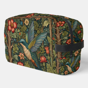 Classic vintage hummingbird art bohemian chic dopp kit