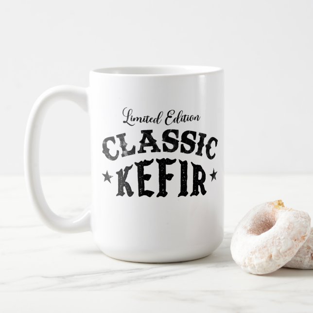 Classic Vintage Kefir T-Shirt Coffee Mug (With Donut)
