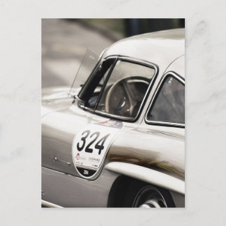Classic Vintage mercedes Black & White Postcard