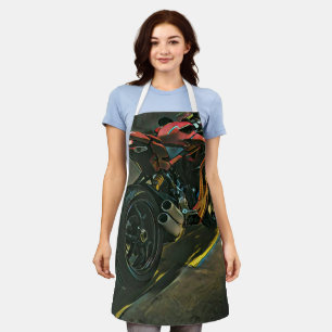 classic vintage motorcycle gift apron