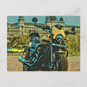classic vintage motorcycle gift postcard
