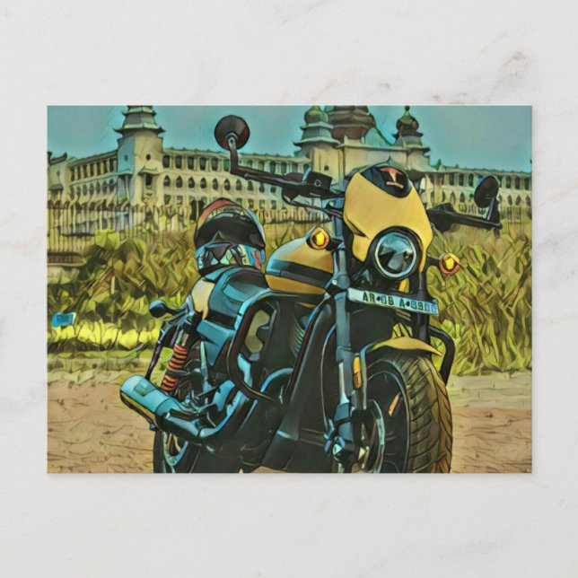 classic vintage motorcycle gift postcard (Front)
