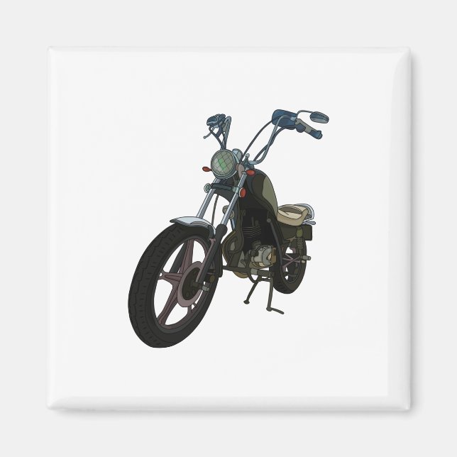Classic Vintage Motorcycle Magnet (Front)