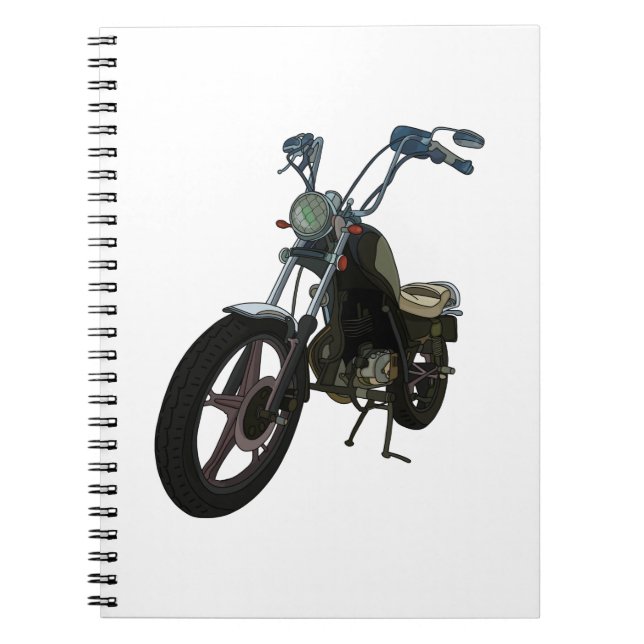Classic Vintage Motorcycle Notebook (Front)