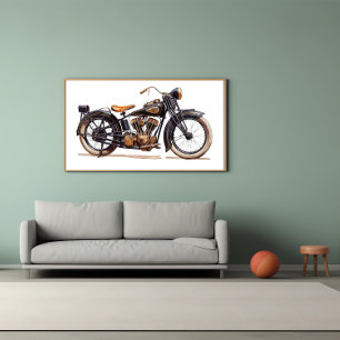 Classic Vintage Motorcycle Poster