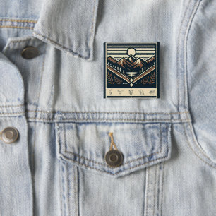 Classic/vintage outdoors/wilderness 15 cm square badge