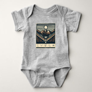 Classic/vintage outdoors/wilderness  baby bodysuit