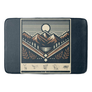 Classic/vintage outdoors/wilderness bath mat